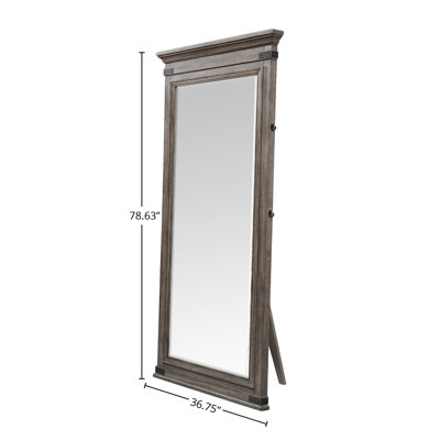 Three Posts??? Lacroix Forge 37" Wide Floor Mirror, Brushed Steel ...